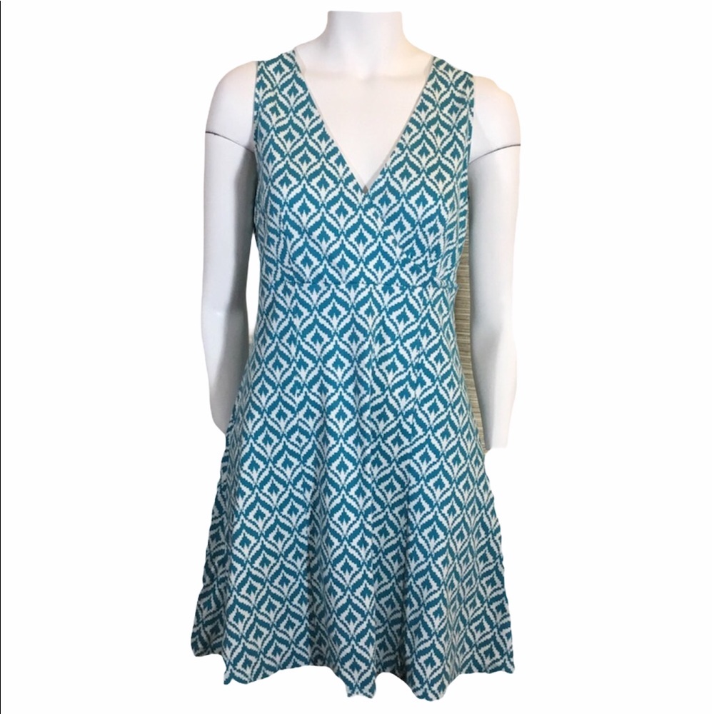 New York & Company blue & white dress EUC
